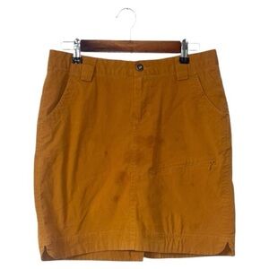 Duluth Trading Co Kahki Tan Cargo Utility Skirt Skort Work Hiking Size 6